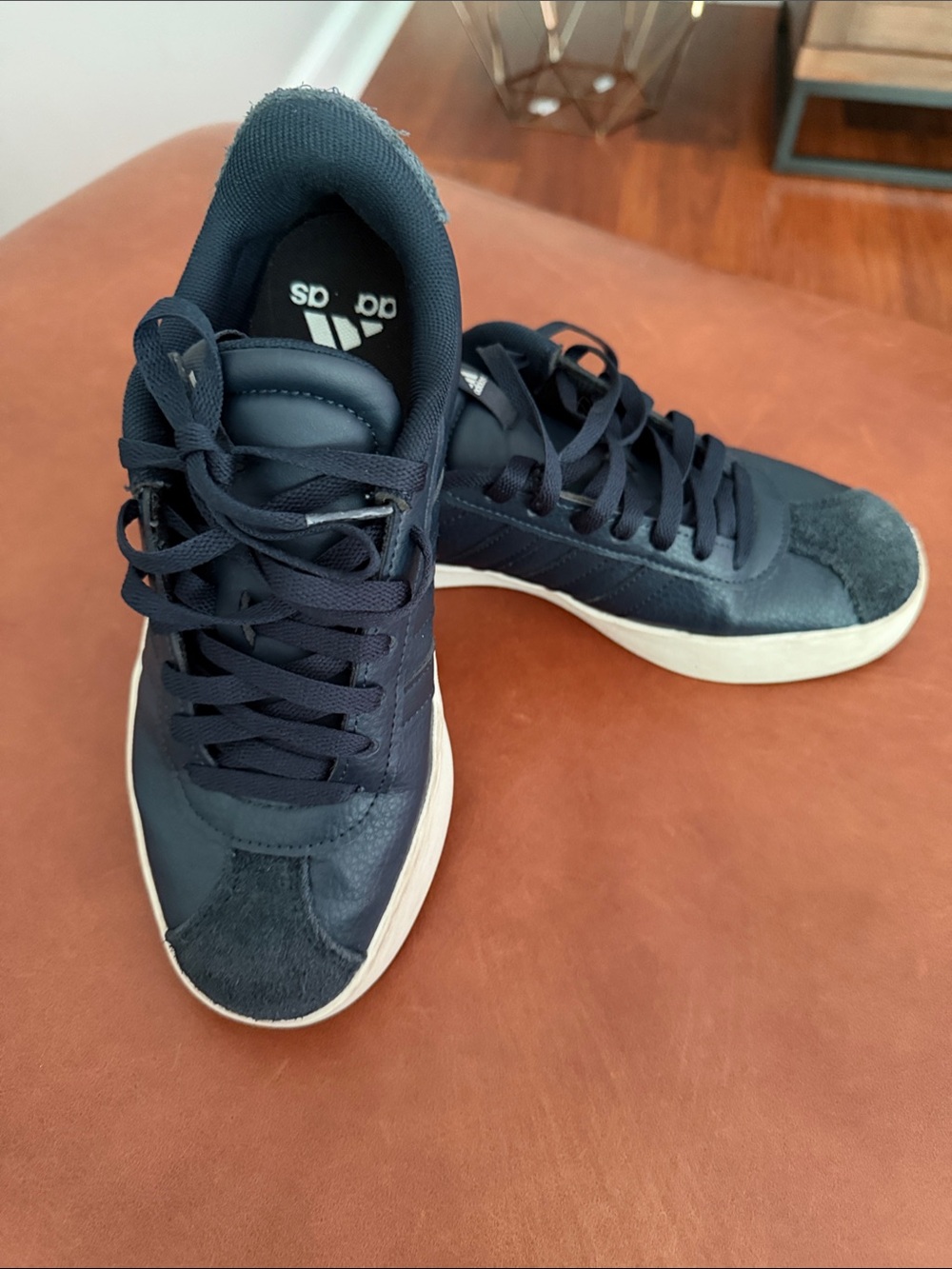 adidas Kids Navy Low-Top Sneakers with White Outsole